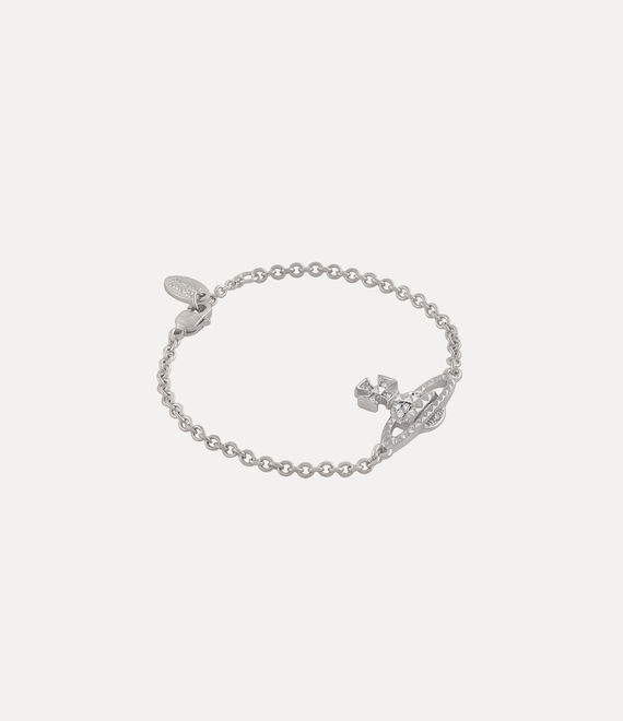 Vivienne Westwood Mayfair Bas Relief Bracelet Rhodium Crystal | 596283HON