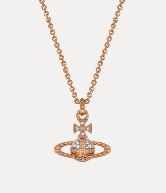 Vivienne Westwood Mayfair Bas Relief Pendant Necklace Pink Gold | 381679MTP