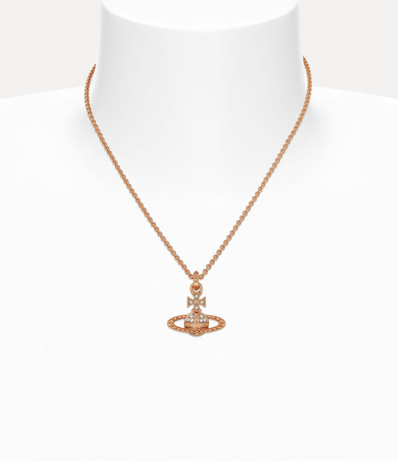 Vivienne Westwood Mayfair Bas Relief Pendant Necklace Pink Gold | 430982JPH