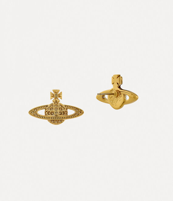 Vivienne Westwood Mini Bas Relief Earrings Gold Light Colorado Topaz | 301742PAD