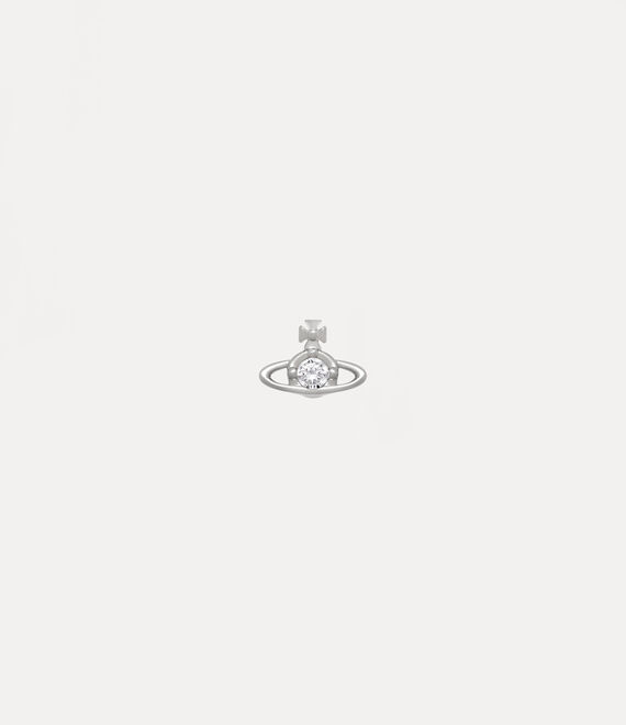 Vivienne Westwood Nano Solitaire Single Stud Platinum / Crystal Crystal | 103475YGE