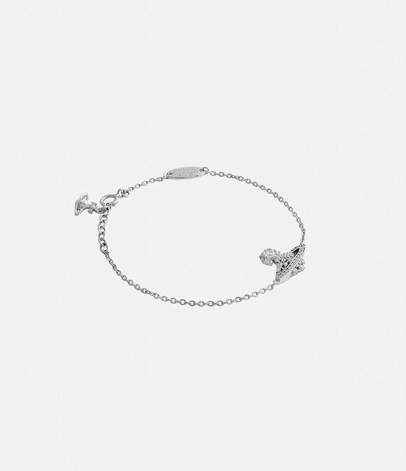 Vivienne Westwood Narcissa Bracelet Platinum / White Cz | 873512LIP