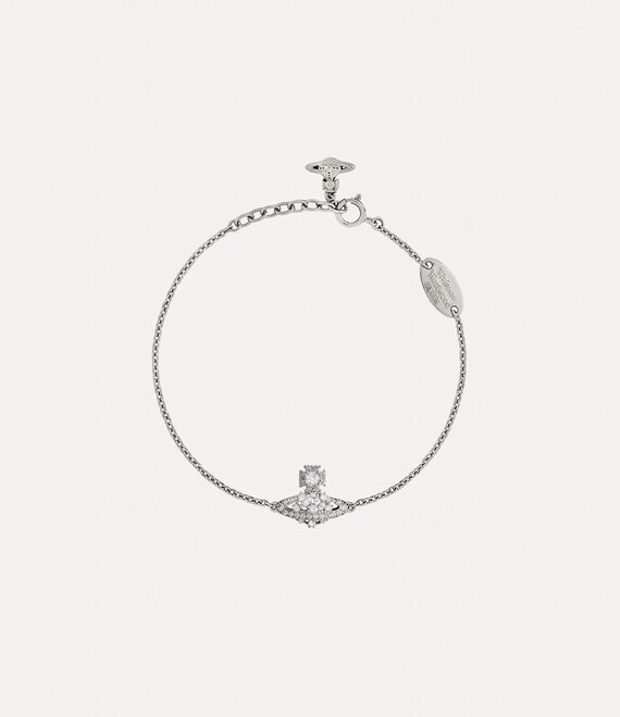 Vivienne Westwood Narcissa Bracelet Platinum / White Cz | 873512LIP