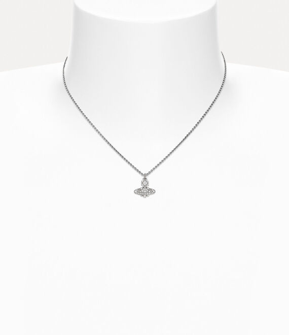 Vivienne Westwood Narcissa Pendant Platinum / White Cz | 872154TUH