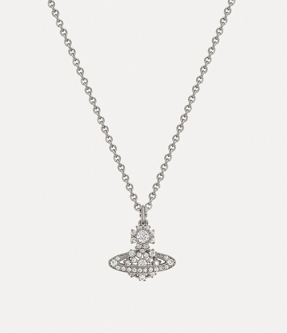 Vivienne Westwood Narcissa Pendant Platinum / White Cz | 872154TUH