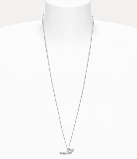 Vivienne Westwood Penis Pendant Necklace Platinum | 235409DPJ