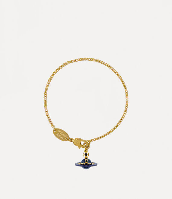 Vivienne Westwood Petite Original Orb Bracelet Gold/Dark Purple,Opaque Jet Enamel/Berry Blue | 459201SOT