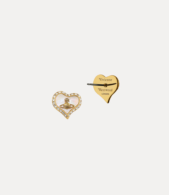 Vivienne Westwood Petra Earrings Gold / White Pearl Tint Mop / White Crystal | 293658CIQ