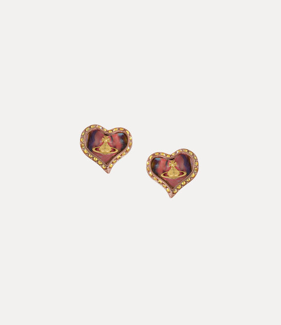 Vivienne Westwood Petra Earrings Pink Gold/Gold/Pink Paua Tint Mop/Sunrise Crystal | 709216HEF