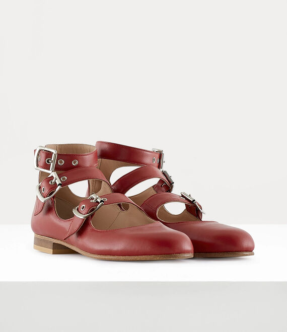 Vivienne Westwood Roman Three Strap Red | 785419LRF