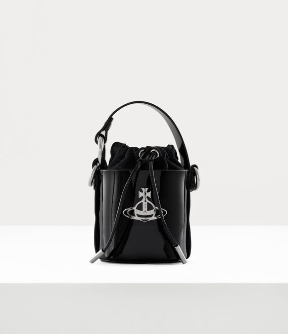 Vivienne Westwood Shiny Patent Mini Daisy Bag Black | 185760UXO