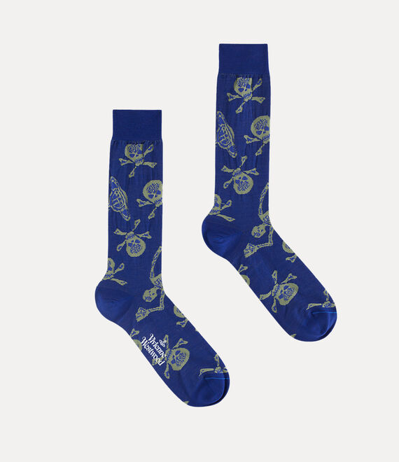 Vivienne Westwood Skull Sock Blue | 639457KGL