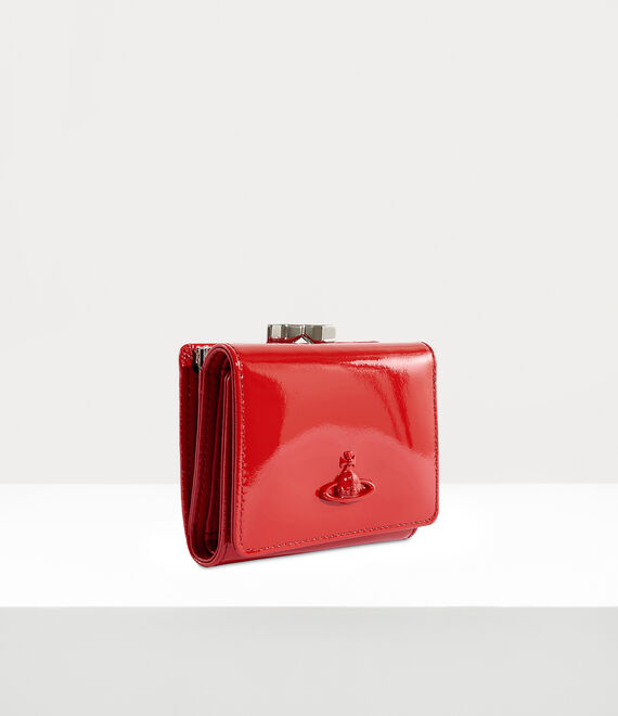 Vivienne Westwood Small Frame Wallet Red Enamel Orb | 063729GYN