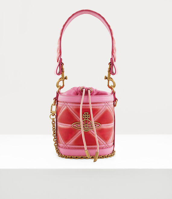 Vivienne Westwood Small Kitty Bucket Bag Pink/Red | 102973OXT