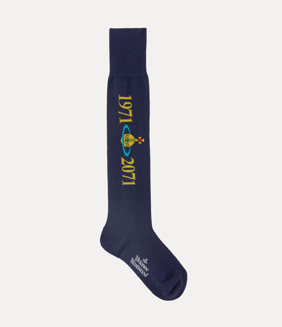 Vivienne Westwood Soccer High Sock Navy Blue | 389270FRW