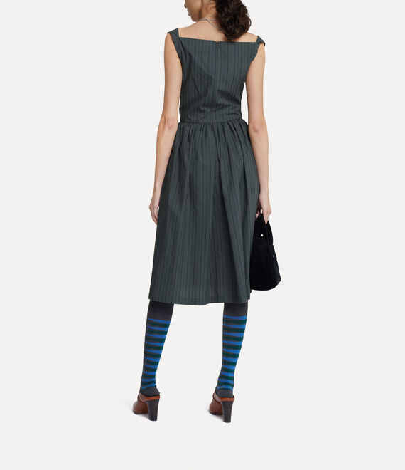 Vivienne Westwood Sunday Dress Grey Stripes | 547089IJO