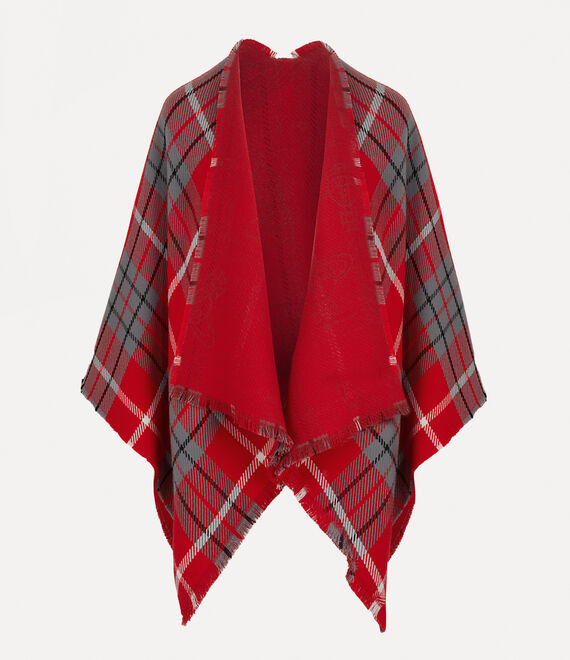 Vivienne Westwood Tartan Poncho Dark Green | 953204ZYL