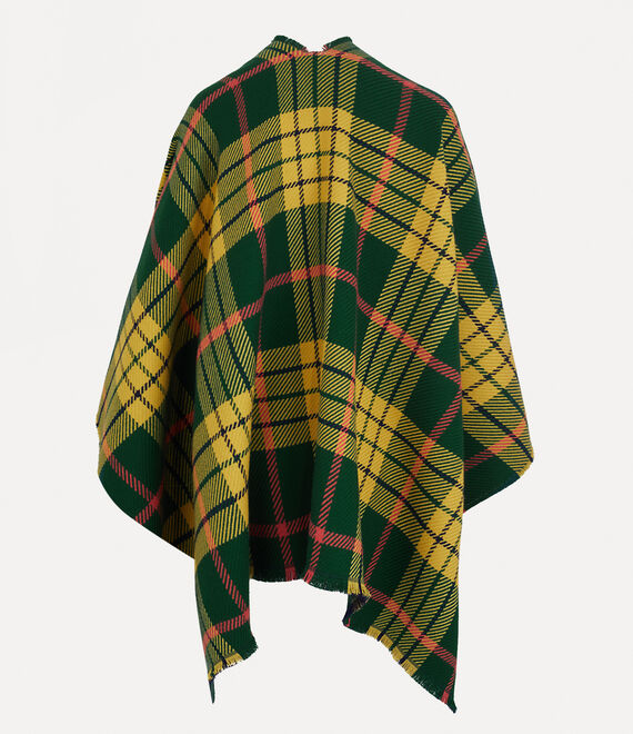 Vivienne Westwood Tartan Poncho Dark Green | 271098URB