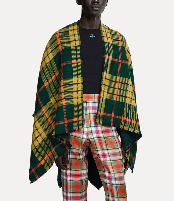 Vivienne Westwood Tartan Poncho Dark Green | 271098URB