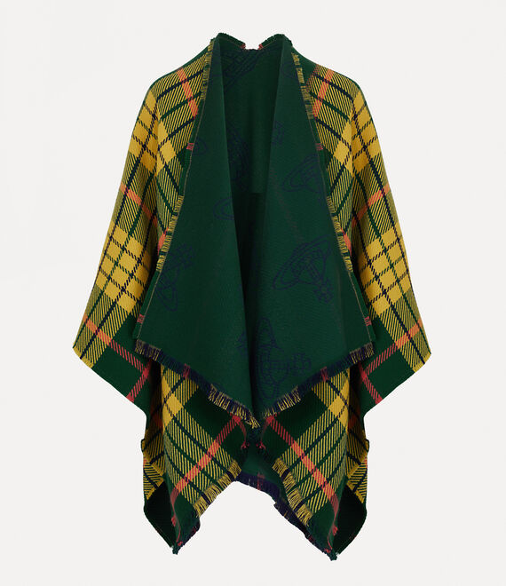 Vivienne Westwood Tartan Poncho Dark Green | 271098URB