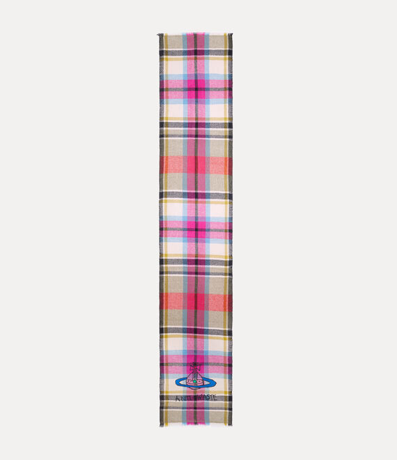 Vivienne Westwood Tartan Scarf Red | 265018ZJO