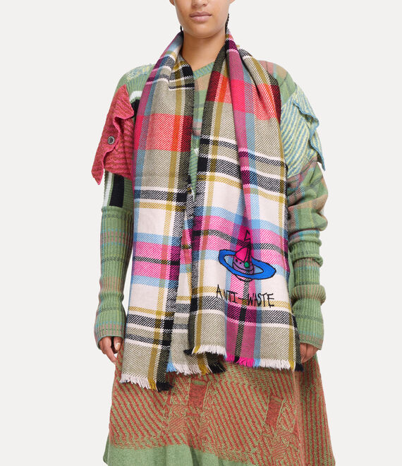 Vivienne Westwood Tartan Scarf Red | 295087GZC