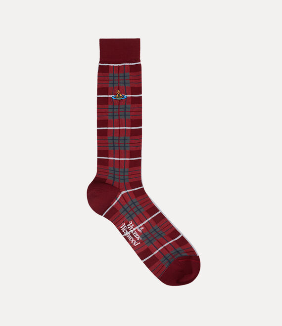 Vivienne Westwood Tartan Sock Navy Blue | 362705XCK