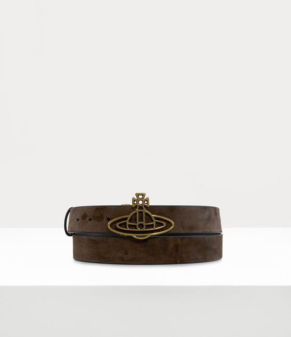 Vivienne Westwood Thin Line Orb Belt Brown | 238745SOU