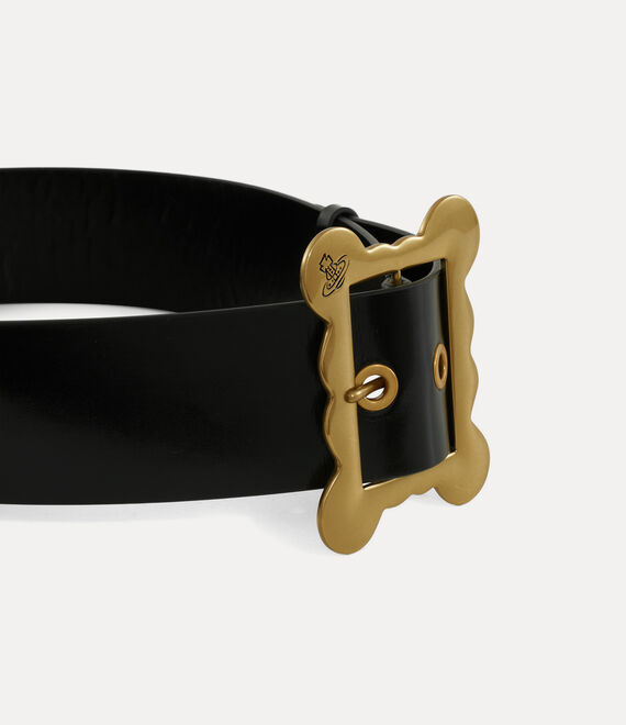 Vivienne Westwood Wide Frame Buckle Belt Black | 782513ZFT