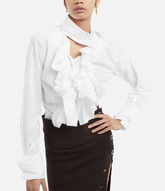 Vivienne Westwood Wizard Frill Shirt White | 743016NBI