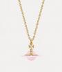 Gold/Pale Pink Enamel/Milky Pink Cz/White Crystal